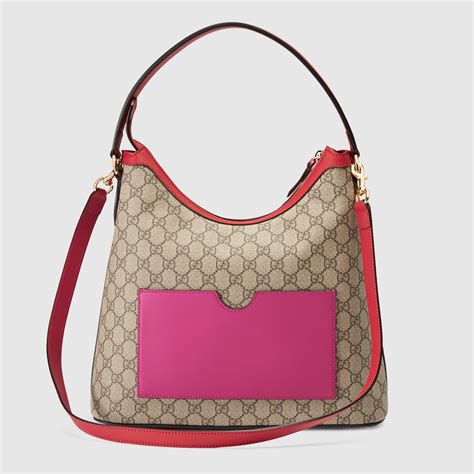 gucci supreme gucci hobo bag|gucci hobo bag beige.